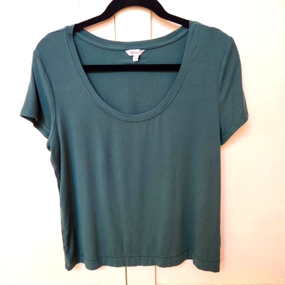 Reitmans Scoop Neck T-Shirt - Pine Green - Size XL - EUC - Picture 1 of 7